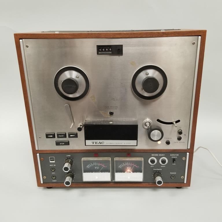 TEAC A4010S reel-to-reel tape deck: untested, but does power up. 17 1/2"H 17 1/2W 10"D, 47 lbs (1 of 7)
