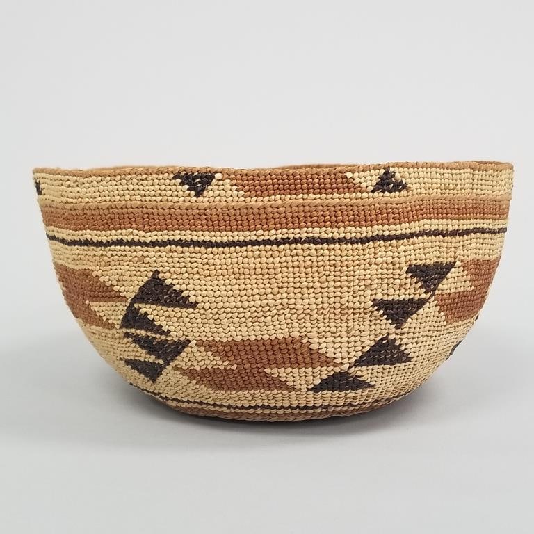 Native American basket cap: Northern California- 4"H 7 1/2" diameter (1 of 10)