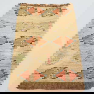 Native American Plateau corn husk bag- 17"H 13"W 3/8"D (color fading, stains): Native American Plateau corn husk bag- 17"H 13"W 3/8"D (color fading, stains)