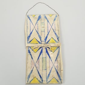 Native American painted parfleche envelope- 24"L 12 1/4"W 1 1/4"D