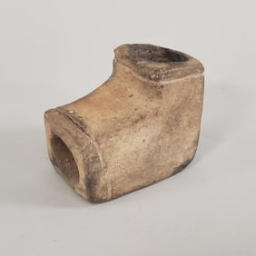 Antique Native American pottery pipe bowl w/ certificate- 3" x 2 1/2"