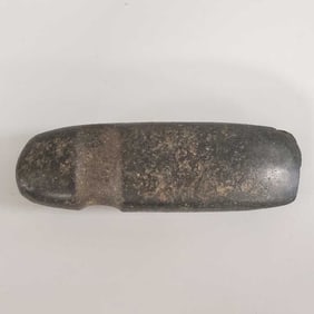 Large Native American stone axe head- 8 1/2" x 2 1/2" (chip)