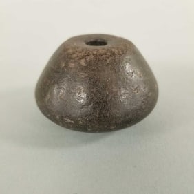Native American stone whorl- 2" x 1 1/4"