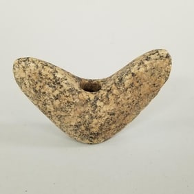 Native American winged bannerstone- 3 3/4" x 2 1/4"