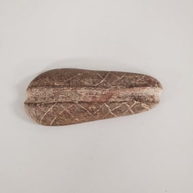 Native American grooved stone implement- 4 3/4"L