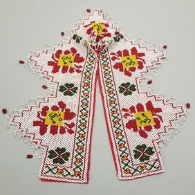Ethnic beaded door valance- 43 1/2" x 10"