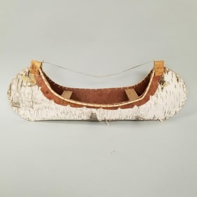 Birch bark canoe model- 10"H 30"W