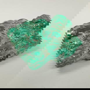 Massive 25.5 lb malachite specimen- 11" x 11" x 4": Massive 25.5 lb malachite specimen- 11" x 11" x 4"