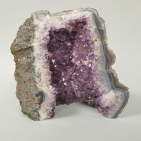 Large 15.5 lbs amethyst crystal vug- 10 1/2" x 10 1/2" x 4 1/4"