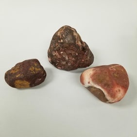 3 large agates incl Lake Superior, etc- 9.5 lbs total weight, 6" x 5" x 4" largest