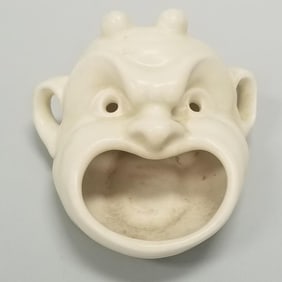 Rookwood unique face bowl with handles (1946)- 3 1/4"H 5 3/4"W