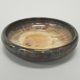 Fulper pottery low bowl: 2 3/8"H 10 1/2"W