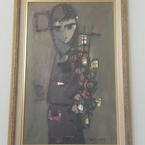 Avi Mairovich, Israel, signed oil painting on canvas: framed 28 5/8"H 19 1/2"H O.D.