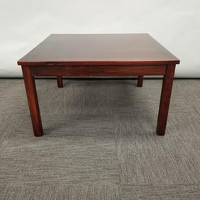 Mid-century rosewood coffee table 18 1/2"H 31 5/8"W