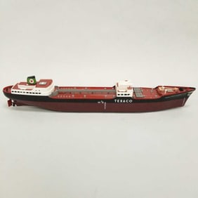 Vintage Texaco motorized toy tanker: Texaco North Dakota in original box with booklet- 6 1/2"H 28