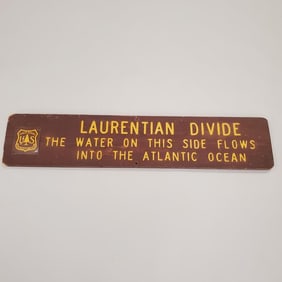 Laurentian Divide Forest Service wooden sign- 11 1/2"H 56 3/4"W