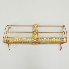 Pullman ornate metal shelf with bird motif