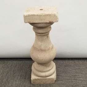 Cement pedestal (as seen- chips, slightly tilted) 23"H 8" x 8"