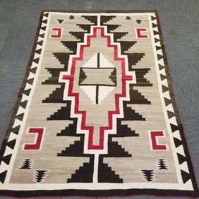 Vintage Southwest Navajo rug/ weaving- 87" x 58"