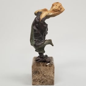 Hessam Abrishami signed & numbered 35/95 bronze figure "Dancer" on marble base- 16 1/2"H