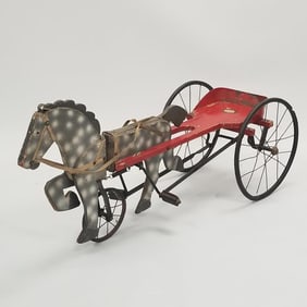 Vintage Jockey Racer- Builders Veneer & Woodwork Co- Rio Creek Wis (some as seen) 22"H 48"L 19 1/4"W