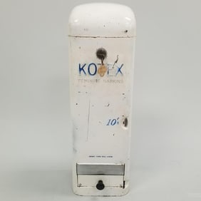 Kotex Feminine Napkins 10 cent coin operated vending machine- 20 1/4"H 7"W 6 1/4"D- working