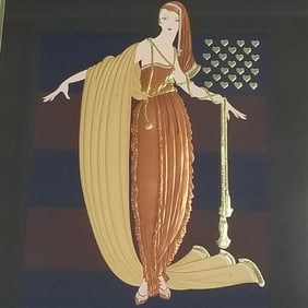 Erte ornately framed serigraph/ lithograph- La Merveilleuse" pencil signed & numbered 94/300 (one