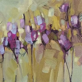 Jill Van Sickle oil painting on canvas- signed on reverse "Wayfarer"- 12"H 16"W