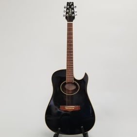 Vantage 6-string acoustic guitar model VS-35CE-B- serial #9209000056 with case- 44 1/2"L 18 1/2"W 6