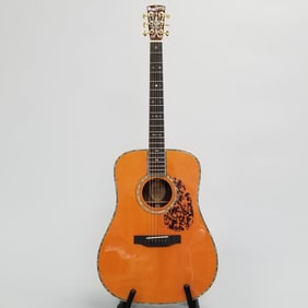 Blueridge acoustic guitar BR-180 with embellishments- serial #04090474 with case (as seen- strap