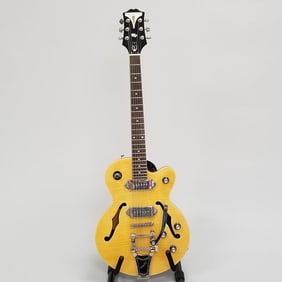 Epiphone Wildkat hollow body guitar- serial #1312204238- 45"L 18"W 6 1/2"D (case size)