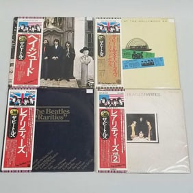 4 vintage Beatles record albums Japan press: Hey Jude #25, At the Hollywood Bowl #30, Rarities #34,