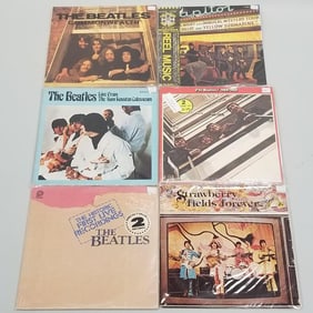 6 vintage Beatles record albums incl some foreign press: Live from Sam Houston Colosseum (Germany),