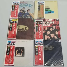 6 vintage Beatles record albums Japan Press: Rock 'n' Roll #29, At the Hollywood Bowl #30, Love
