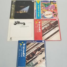 5 vintage Beatles record albums incl Japan press: Rare Beatles in Italy, Oldies, 1962-1966,