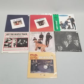 7 vintage Beatles record albums incl Japan press: Mach Shau, Rare Beatles, Off the Beatle Track,