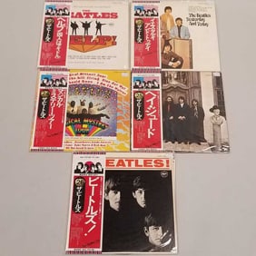 5 vintage Beatles record albums Japan press: Help #22, Yesterday and Today #23, Magical Mystery Tour