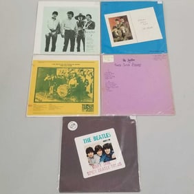 5 vtg Beatles record albums: Sweet Apple Trax, Shea Stadium 1965, Mary Jane Spicy Beatle Songs, The