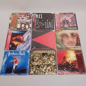 9 record albums incl Grand Funk Railroad (Japan), Kinks (Japan), ZZ Top (Japan), Neil Young, Eric