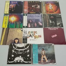 11 record albums incl Kinks (Japan), Kansas (Japan), Earth Wind & Fire (Japan), Deep Purple (Japan),