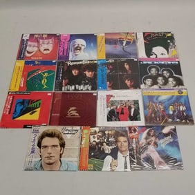 15 record albums Japan press: Motley Crue, Scorpions, REO Speedwagon, Romantics, Steve Miller, Huey