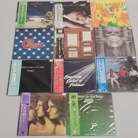 11 record albums Japan press- Steve Winwood, Yes, Chicago, Emerson Lake Palmer