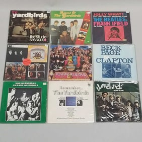 9 record albums mostly Japan press- Jolly What ! The Beatles & Frank Ifield, Beck & Clapton,