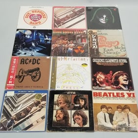 12 record albums some Japan press- AC/DC, Paul McCartney, CCR, Beatles, 1967-1970, 1962-1966, KISS,