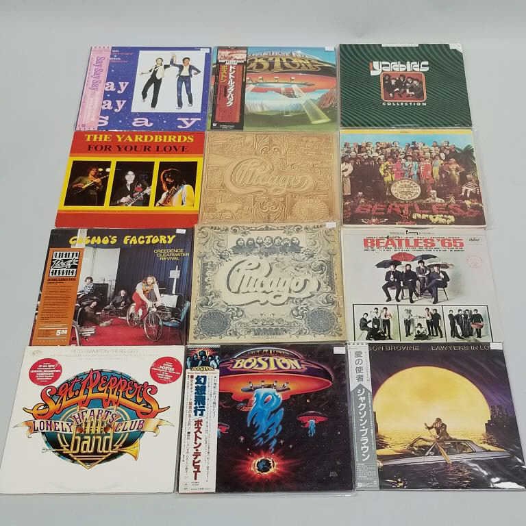 12 record albums some Japan press- McCartney/ Jackson, Boston, Yardbirds, Chicago, Beatles, etc. (1 of 14)