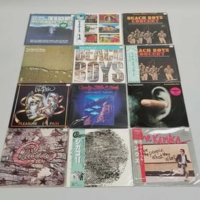 12 record albums some Japan press- CSN, Chicago, Kinks, Beach Boys, etc.