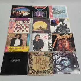 12 record albums some Japan press- Michael Jackson ZZ Top, Eagles, Jackson Browne, The Doobie