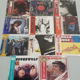 11 record albums some Japan press- Dylan, Projections, Vanilla Fudge, Tom Jones, Steppenwolf, etc