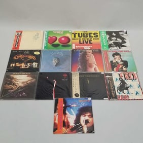 13 record albums some Japan press- The Who, Tubes (promo ?), Earth Wind Fire, Eagles, Jackson