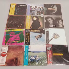 12 record albums some Japan press- Cream, T.Rex, Nitty Gritty Dirt Band, Bob Dylan, Boston, Kinks,